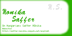 monika saffer business card