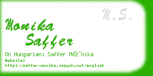 monika saffer business card